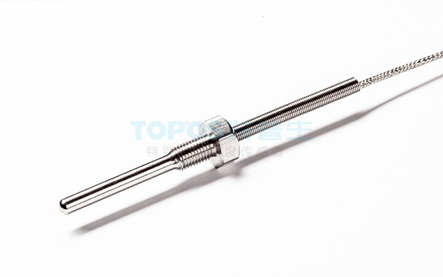 Thermal flow meter conduction temperature detection