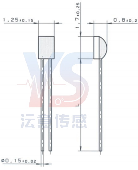 NTC temperature sensor for automotive rearview mirrors